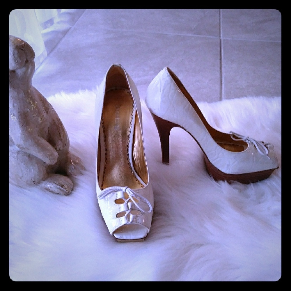 Bebe Heels- Off White